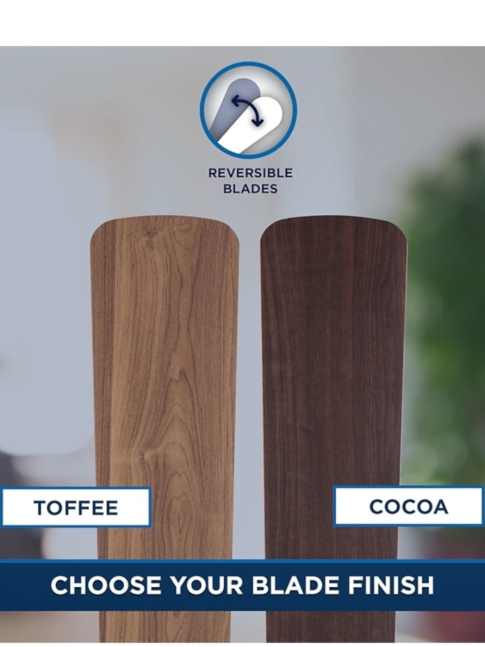 Harbor Breeze 52 Inch Reversible Ceiling Fan Blades - Toffee and Cocoa Finish